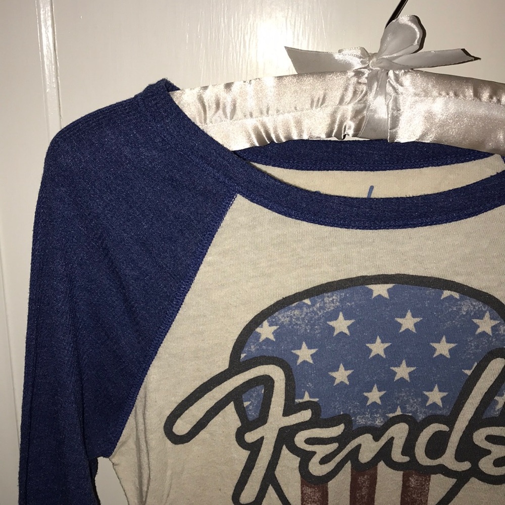 Lucky Brand “Fender” baseball style T-shirt